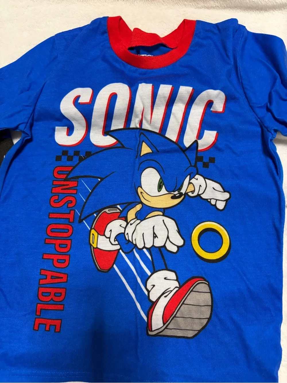 Sonic The Hedgehog Blue Kids Tee and pajama Set